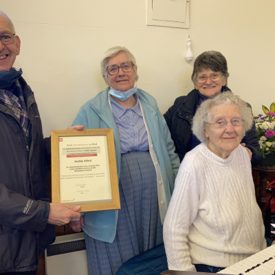 Presentation of Long Service Certificate to Audrey Alford